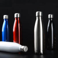 3505007501000ml BPA-free Thermos Double Insulated Airless Bottle 304 Stainless Steel Water Bottle Outdoor Sports Bottle