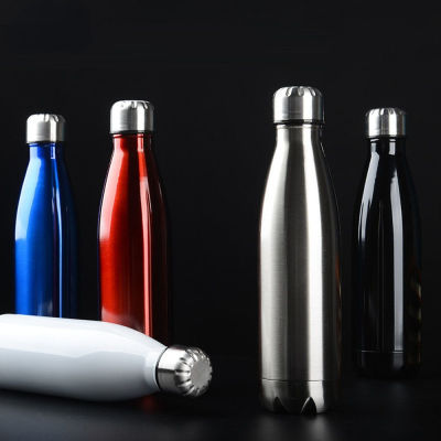 3505007501000ml BPA-free Thermos Double Insulated Airless Bottle 304 Stainless Steel Water Bottle Outdoor Sports Bottle
