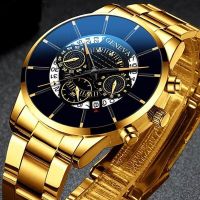 XIEZHU Store Mens Watches Original GENEVA Top Luxury Brand Watches Men Stainless Steel Automatic Date Calendar Quartz Clock Sports Chronograph Watch