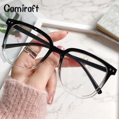 Camiraft แว่นตาป้องกันแสงสีฟ้าใสแฟชั่นน้ำหนักเบาแว่นตาคอมพิวเตอร์สำหรับผู้หญิงป้องกันการปวดตาและแสงสะท้อนป้องกันยูวีกรองกรอบโลหะกลมน่ารักน่ารัก