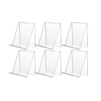 6 Pack Acrylic Book Stand,Clear Acrylic Display Stand, Clear Holder for Displaying Pictures,Jewelry,Watch Display Stand