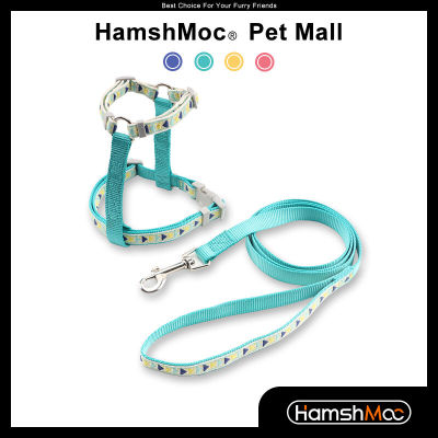 HamshMoc ดอกไม้แมวเทียมและสายจูงชุดปรับไนล่อนสัตว์เลี้ยงเทียมนุ่มจูงแมวสำหรับลูกแมวลูกสุนัขกระต่ายสุนัข9201