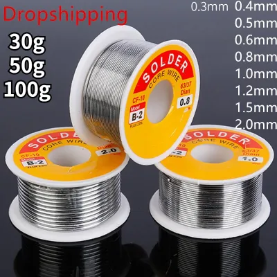 Solder Wire Rosin Core 10g/50g/100g High Purity No Clear Tin Wire Electronic Welding Iron Reel 0.4/0.5/0.6/0.8/1.0/1.2/1.5/2.0mm