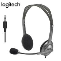 หูฟังไมโครโฟนเสียงสเตอริโอ Video Conference Call Logitech H111