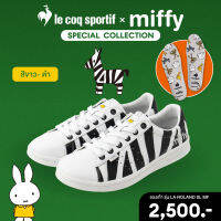 le coq sportif x miffy รองเท้าชาย-หญิง รุ่น LA ROLAND SL MF สีขาว-ดำ (รองเท้าผ้าใบสีขาว, รองเท้าแฟชั่น, มิฟฟี่, lecoq)