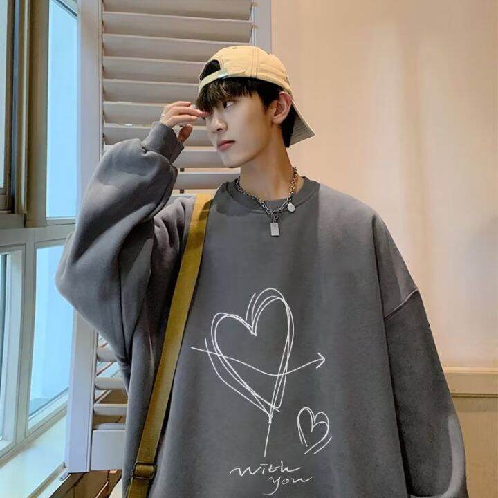 asrv-เสื้อฮู้ดชาย-เสื้อมีฮู้ดผู้ชาย-hoodie-เสื้อกันหนาว-ผู้ชาย-เสื้อยืดแขนยาวสำหรับผู้ชาย-เสื้อยืดพิมพ์ลาย-love-แขนยาวเสื้อกีฬาคอกลมไซส์ใหญ่