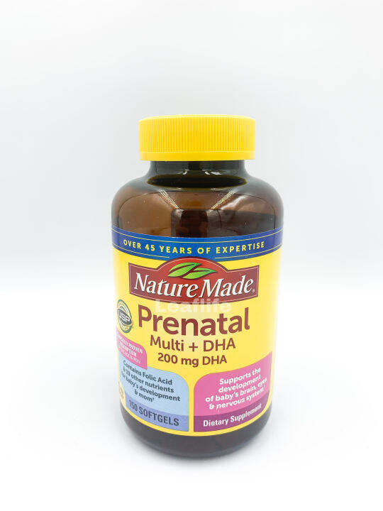 Nature Made Prenatal Multi + DHA 200 mg DHA 150 Softgels Lazada PH