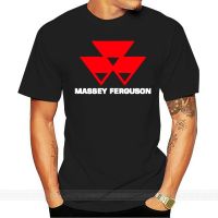 Massey Ferguson รถแทรกเตอร์บริษัทโลโก้ผู้ชายและเสื้อยืดสีดำ SML XL จัดส่งฟรีชายยี่ห้อ Teeshirt ผู้ชายฤดูร้อนผ้าฝ้ายเสื้อยืดที่มีคุณภาพสูงแขนสั้น