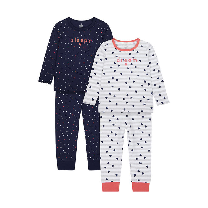 ชุดนอนเด็กผู้หญิง-mothercare-dream-pyjamas-2-pack-yd254