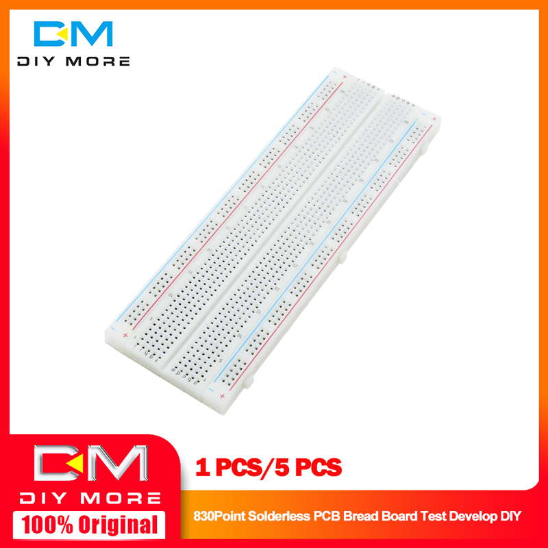 5PCS MB-102 MB102 Breadboard 830Point Solderless PCB Bread Board Test Develop 