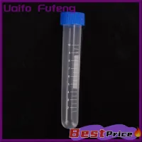 Uaifo หลอดทดลองหมุนเหวี่ยงพลาสติกขนาด10มล. 10X ฝาเกลียวยืนตัวเองขวดบรรจุของเหลว