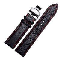 〖Bar watchband〗ราคาขายส่ง20มม. 22มม. ตามเข็มนาฬิกาสีดำแอมป์; สายนาฬิกาข้อมือเย็บสีแดงสำหรับสายรัดข้อมือแบรนด์