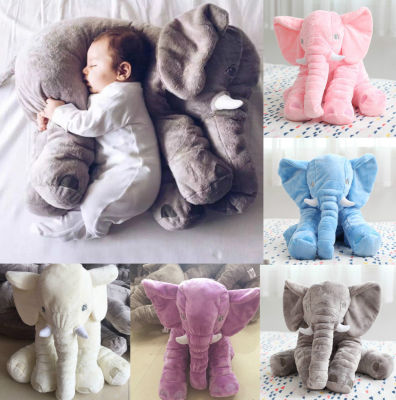 US StockCartoon Big Size Plush Elephant Toy Kids Sleeping Back Cushion Stuffed Pillow animal Doll Baby Doll Birthday Gift for ch