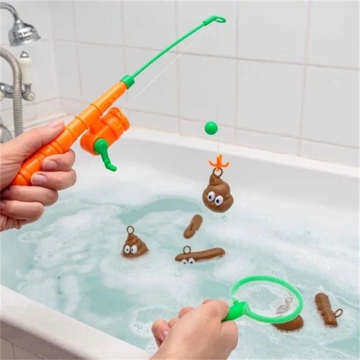 yixinyide1999-funny-puzzle-fishing-rod-net-bathing-prank-toys-bath-fishing-game-toy-poo-float-childrens-swimming-game