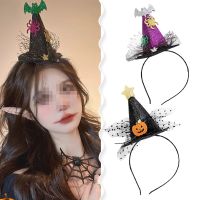 【jw】❈  1piece Pumpkin Witch Hat Headband Performance Props Hair Accessories