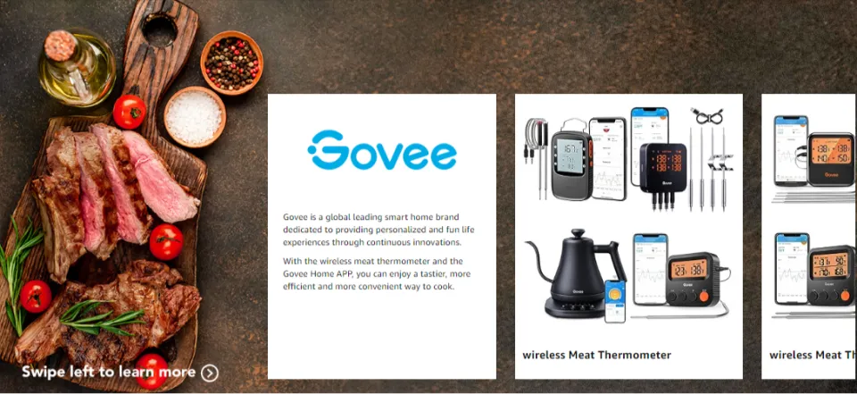 Govee Wifi Meat Thermometer Wireless 4 Probe Smart Bluetooth Grill W Remote  App