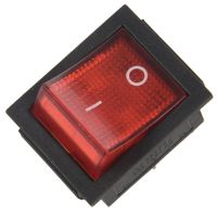 4X Red Light 4 Pin DPST ON/OFF Snap in Rocker Switch 15A/250V 20A/125V AC 28X22mm