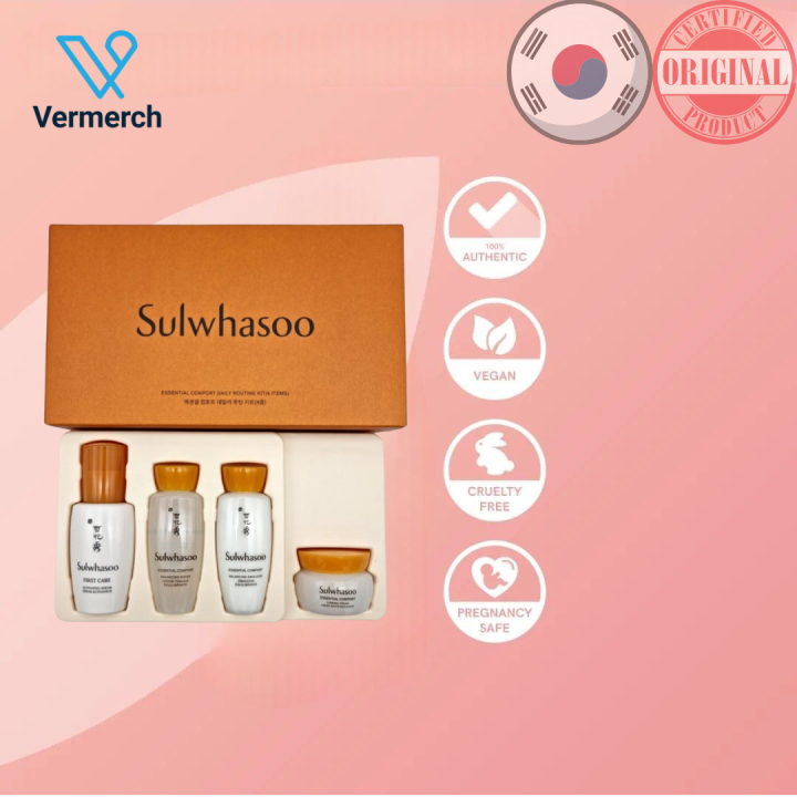Sulwhasoo Perfecting Daily Routine Skin Care Kit 4 Items for a flawless
