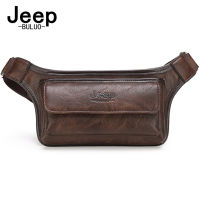 JEEPBULUO Men Waist Bag Pack Casual Functional Money Phone Belt Bag Male uni Sling Bag for Belt Leather Hip Bag Chest