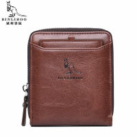 2021 New Men Leather Wallet Zipper Business Credit Card Holder RFID Blocking Pocket Coin Purse Wallet Male High Quality