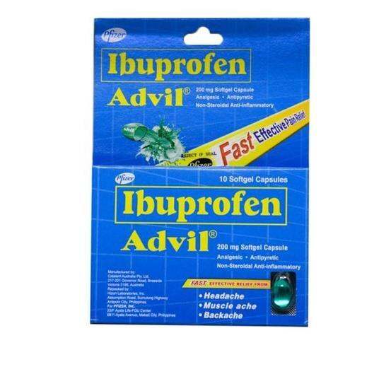 ADVIL Ibuprofen 200mg 10 Soft Gel Capsules Lazada PH