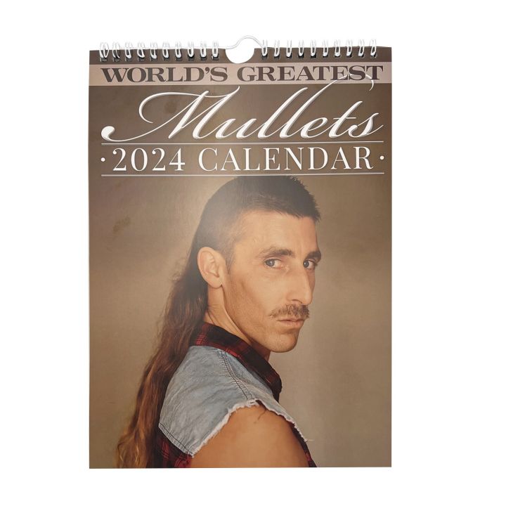 Worlds Greatest Mullets Calendar, 2024 Monthly Daily Planne2024 Weekly