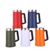 hongweo Stanley Classic Vacuum Stein ถ้วยสูญญากาศแก้วกาแฟพร้อมที่จับสแตนเลสบราซิลเบียร์