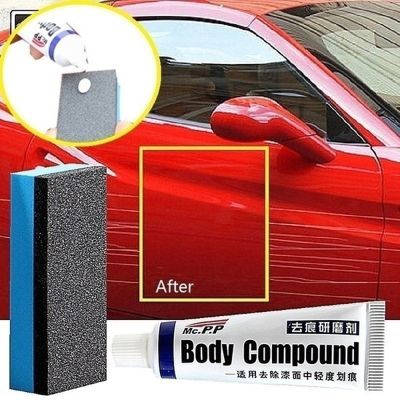 【CW】 2pcs/set Car Scratch Remover Car Polishing Paste with Sponge CarPaintKit