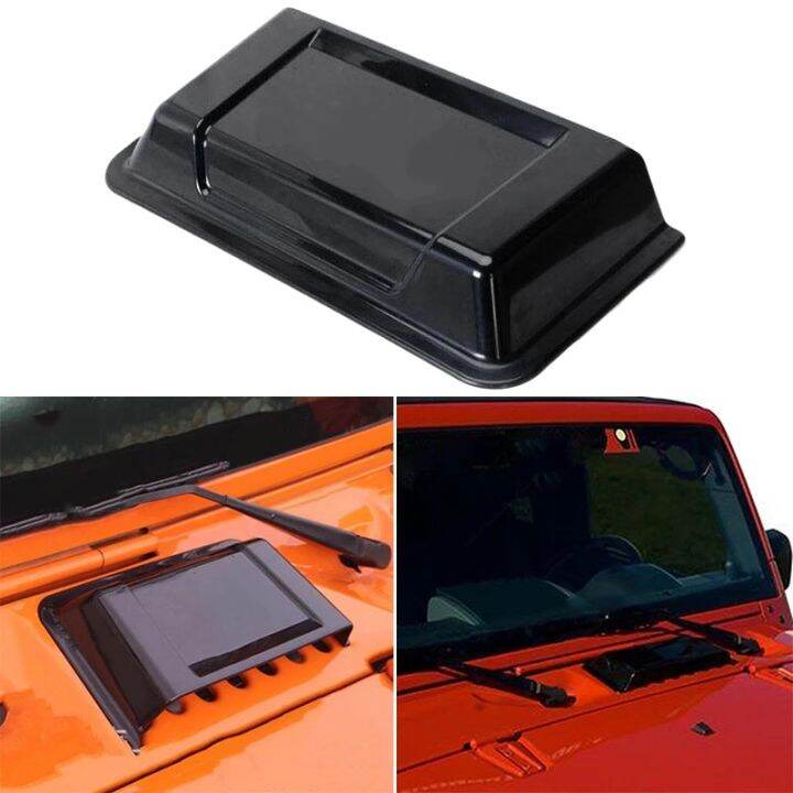 Air Vent Hood Scoops Cowl Heater For 9818 Jeep Wrangler TJ JK Black Car Stickers ABS Plastic