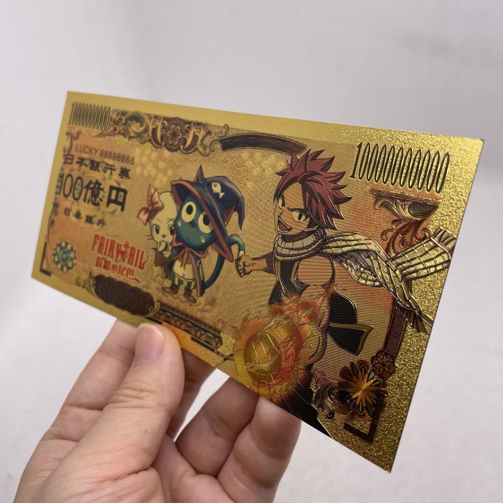 new-5-5-designs-japanese-hot-manga-fairy-tail-anime-10000-yen-gold-banknote-for-childhood-memory-collection-and-gifts