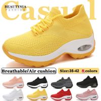 COD ▥✗ imoq55 store 8 Colors Women Casual Walking Shoes Fashion Sneakers Ladies Breathable Non-slip Absorbing Running Sport Air Cushion Shoes Platform Fitness Shoes