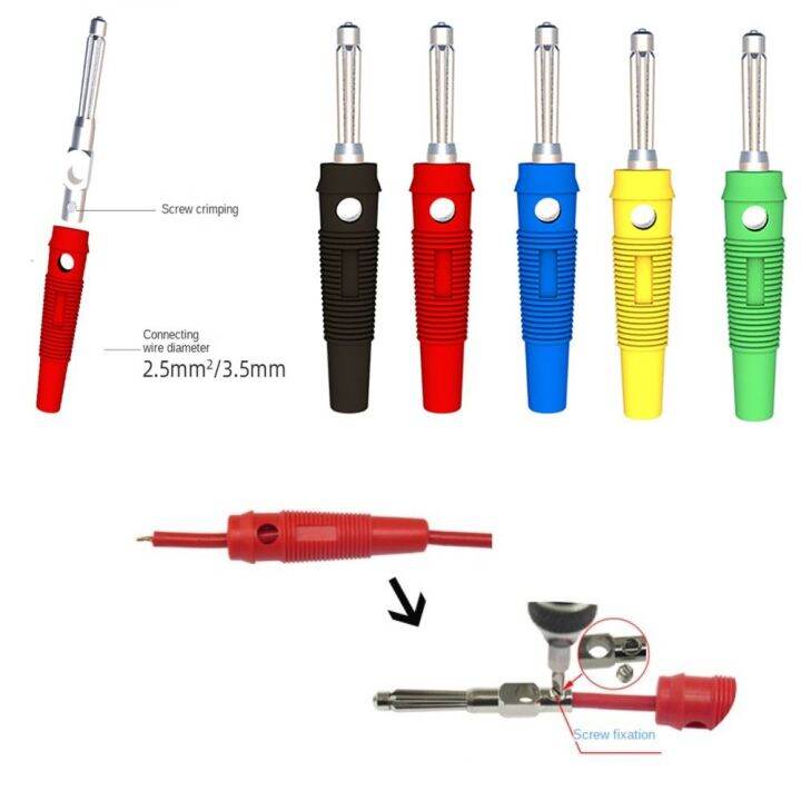 TRADER 4mm 4mm Banana Plug High Voltage Banana Jacks Bolt Solderless Wire Lazada