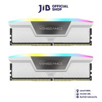 32GB (16GBx2) DDR5 6200MHz RAM (หน่วยความจำ) CORSAIR VENGEANCE RGB DDR5 (WHITE) (CMH32GX5M2B6200C36W)