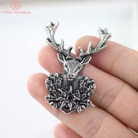 (3848)1 piece 51x38MM Antique Silver Color Plated Zinc Alloy Deer Pendants Diy Handmade Jewelry Findings Accessories Wholesale