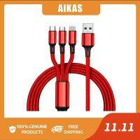 【Taotao Electronics】 AIKAS KK-12 3 In 1ไมโคร USB Type-C สายชาร์จแบตเตอรี่ชาร์จหลายพอร์ต