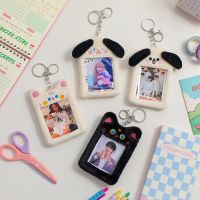 Kawaii Dog Photocard Holder Bank Card Photo Bus Credit ID Keychains Sleeves Stationery