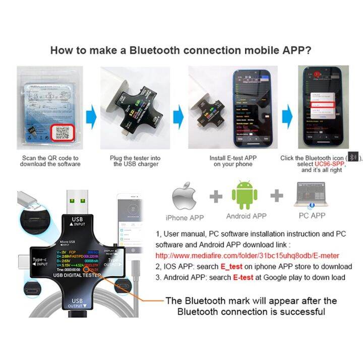 usb-tester-voltmeter-wireless-bluetooth-dc-voltmeter-current-voltage-usb-c-pd-meter-volt-amp-ammeter-detector