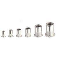 Special Offers 50Pcs/Lot Stainless Steel Through Hole Countersunk Head Rivet Nut Round Riveted Nuts With Knurling M3*9 M4*10 M5*12 M6*14