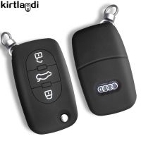 hot【DT】 kirtlandi key case for audi a1 a4 b6 a6 c5 tt 8N silicone car 3 button keychain accessories protection