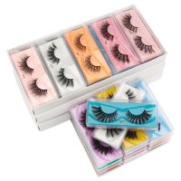 [ขาย] SHIDISHANGPIN Faux Cils ขายส่ง3D Mink Lashes จำนวนมากธรรมชาติยาว Wispy Fluffy Handmade Flase ขนตาแต่งหน้าขนตา