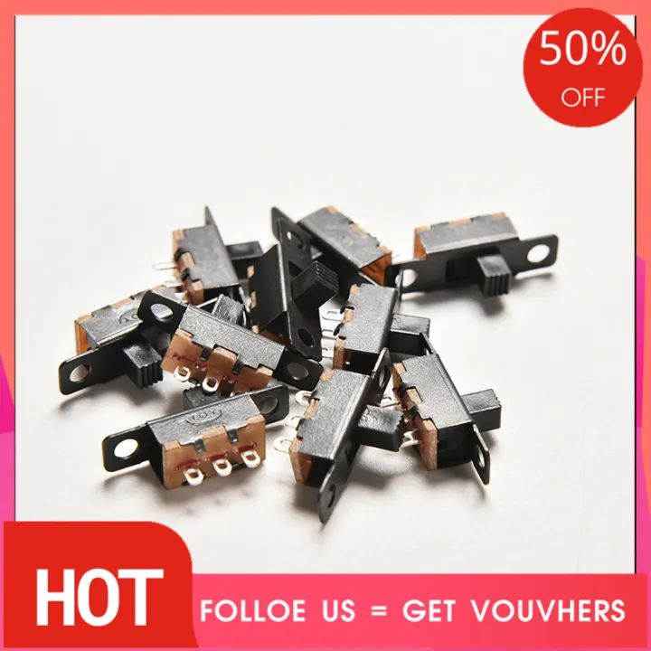 20Pcs 3 Solder Lug Pin 2 Position ON/ON SPDT Panel Mini Vertical Slide ...