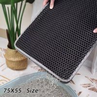 WEIXIN Waterproof Pet Cat Litter Mat Double Layer Pet Litter Box Mat Non-Slip Sand Cat Pad Washable Bed Mat Clean Pad Products