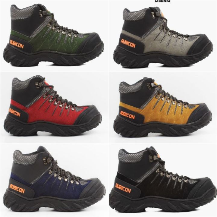 Sepatu Rubtrack Dieng High Boots Tactical Pria Tracking Hiking Riding Safety Ujung Besi Lazada