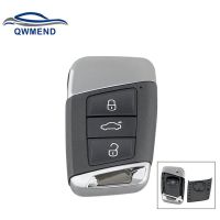 Qwmend 3 Ons ปลอก Kunci Remote Mobil สำรองสำหรับ Vw Tiguan Mk2 Magotan Pat B8 Cc Skoda A7ยอดเยี่ยม2016-2020เคสกุญแจรถยนต์