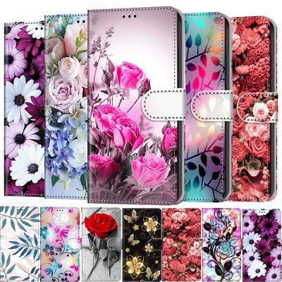 「Enjoy electronic」 Fashion Flower Pattern Phone Case For iPhone 13 12 11 Pro Max X XS 6 7 6S 8 SE 2 2020 mini Wallet Leather Stand Book Cover Capa