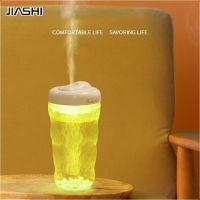 JIASHI เครื่องทำความชื้นในรถยนต์ถ้วยหลากสี USB เครื่องฟอกอากาศในบ้านเดสก์ท็อปเครื่องเพิ่มความชื้นหลากสีสุดสร้างสรรค์สำหรับรถยนต์