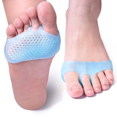 ❖☂ 2pcs Bule Sofe Forefoot Pads Silicone Ball of Foot Cushion For Prevent Foot Corn Callus Blisters Foot Pain Relief C1695