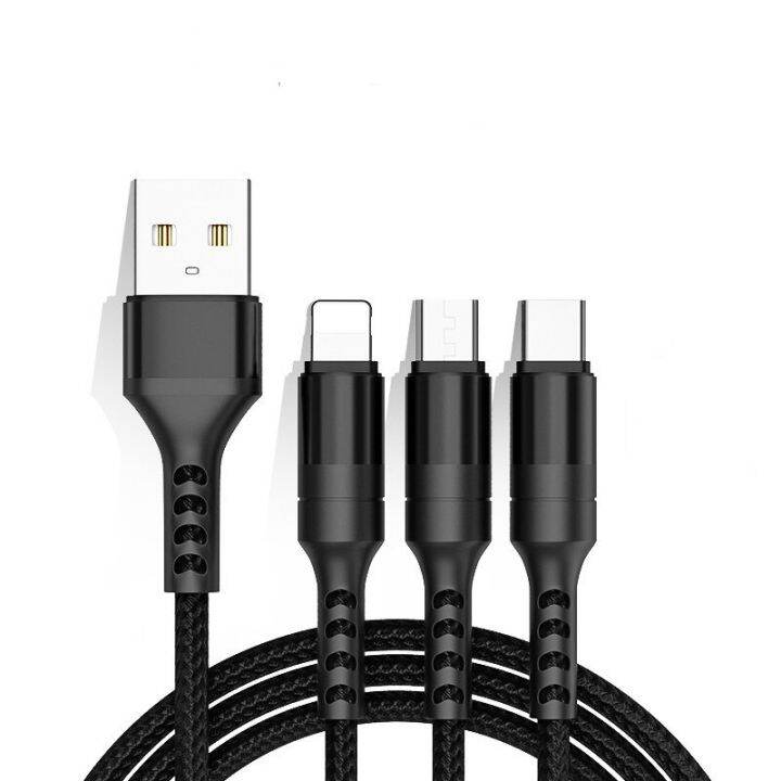 3in1สาย-usb-สำหรับ-iphone-fast-charger-สายชาร์จสำหรับโทรศัพท์-micro-usb-type-c-xiaomi-huawei-samsung-charger-wire-สำหรับ-ipad