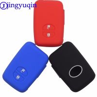 ☬ jingyuqin Remote Silicone Key Fob Case Cover Shell Holder For Toyota RAV4 Land Cruiser Camry Highlander Prado Prius 2 Buttons