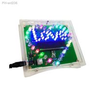 DIY Electronic Kit Colorful LED Flash Love Heart DIY Remote Control Soldering Project Kit Valentine 39;S Gift with Shell